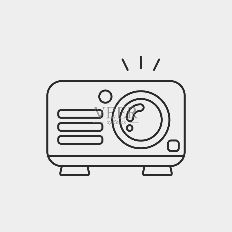 视频播放器线性图标图标素材