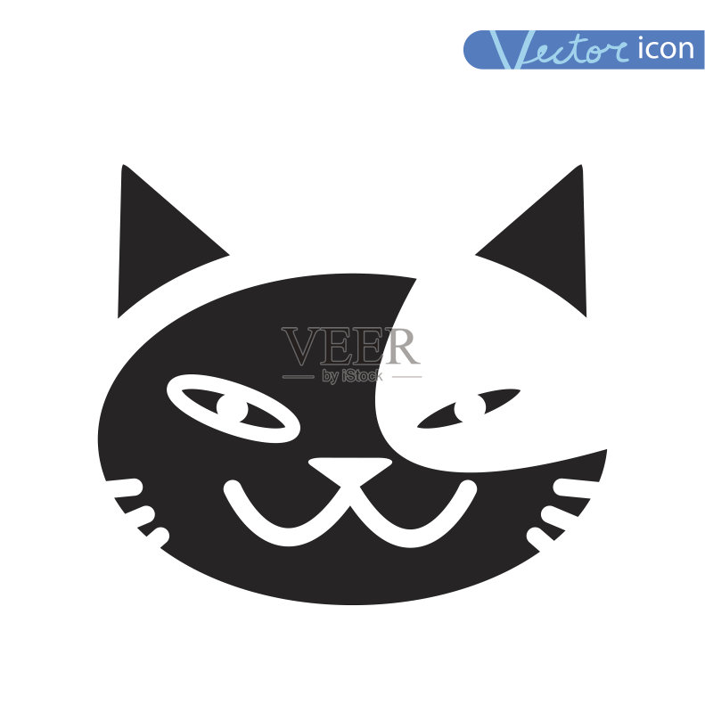 矢量图 - 猫图标,矢量插图图标素材