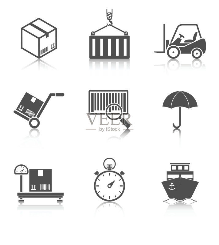 物流图标集图标素材