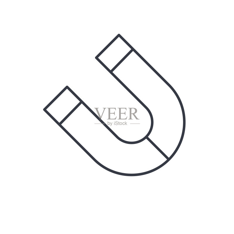 磁铁矢量轮廓图标图标素材