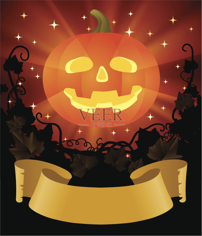 万圣节纸牌正版模板素材
