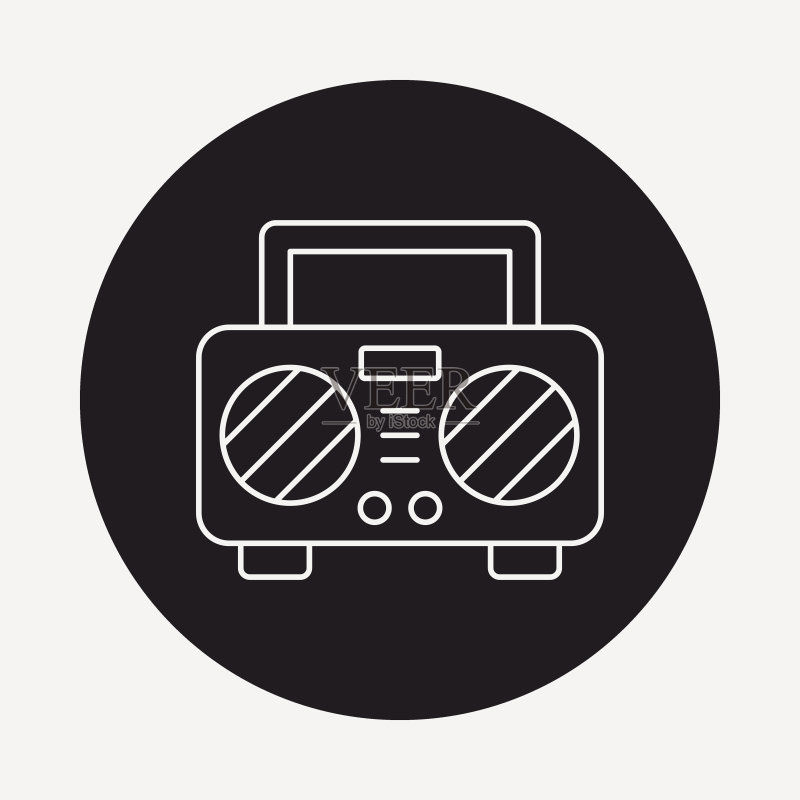 录音线性图标图标素材