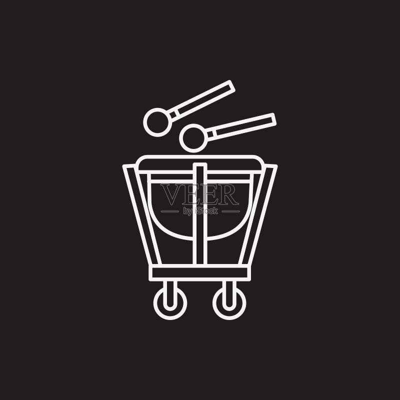 鼓线条图标图标素材