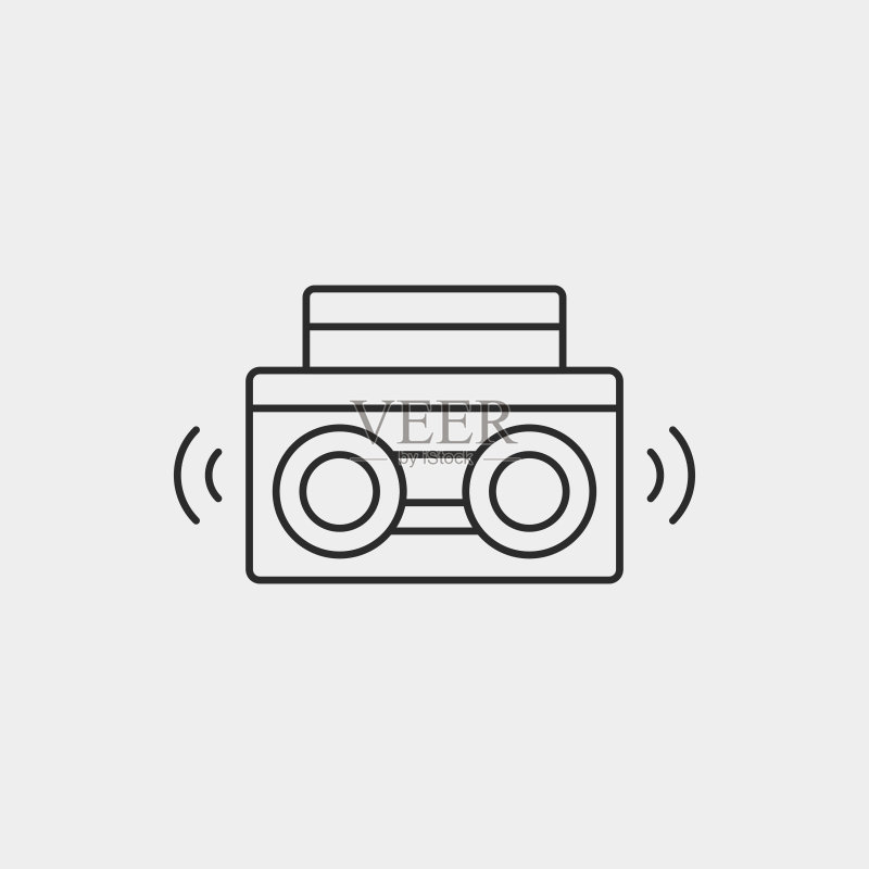 立体线条图标图标素材