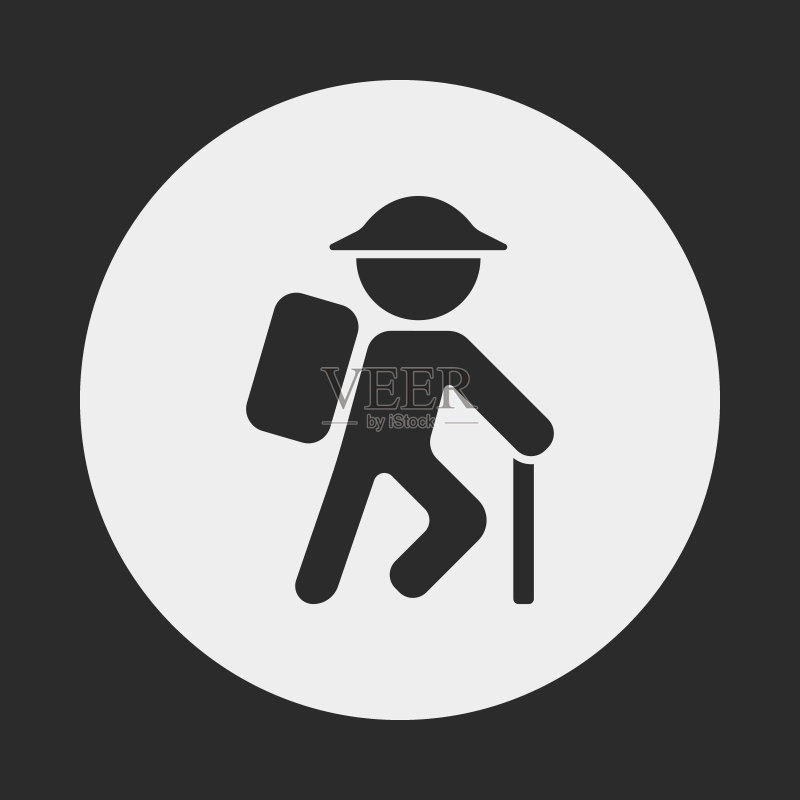 徒步旅行图标图标素材