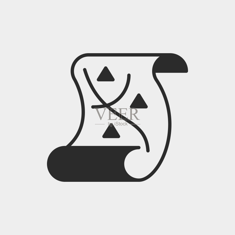 藏宝图图标图标素材