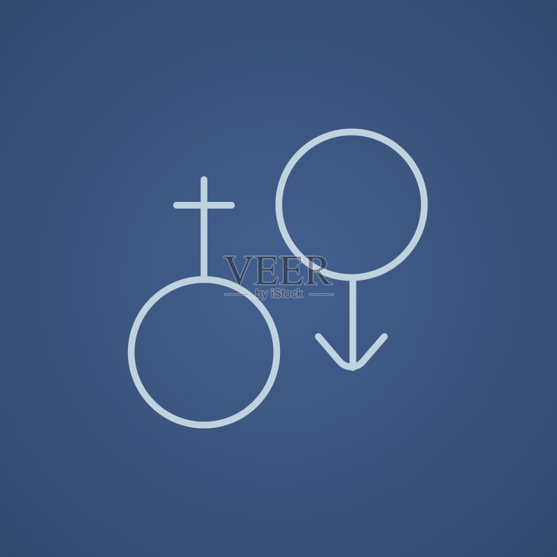 男女符号线条图标图标素材