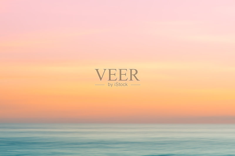 摘要日出天空和海洋自然背景正版图片素材