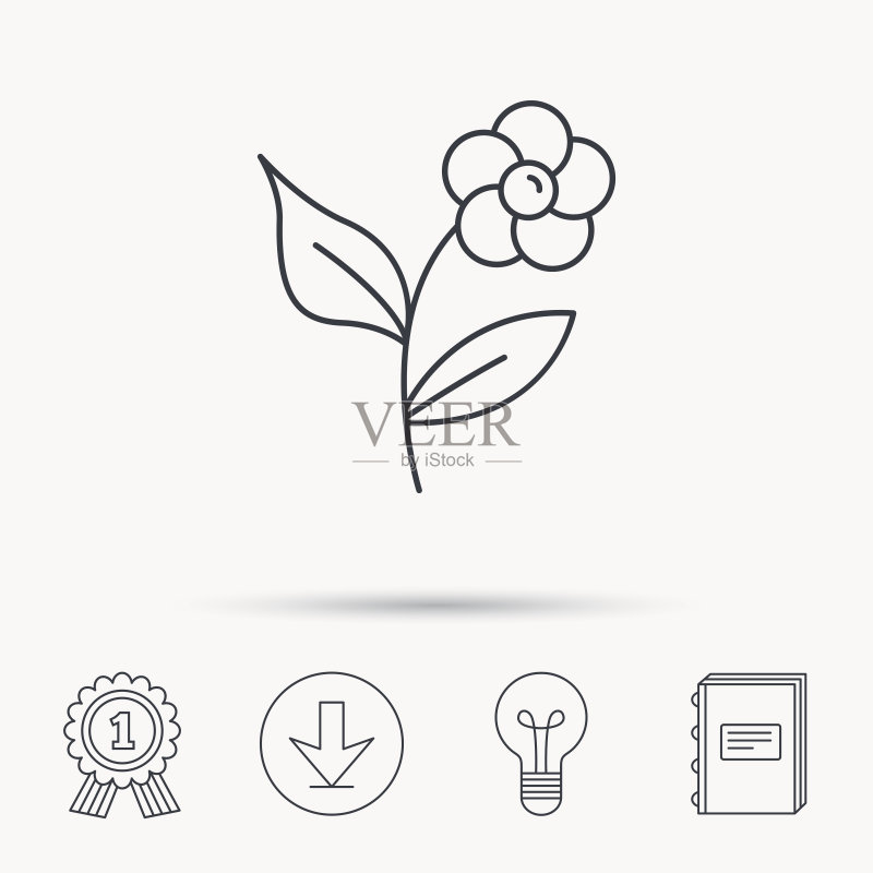 花瓣图标,植物树叶标志图标素材