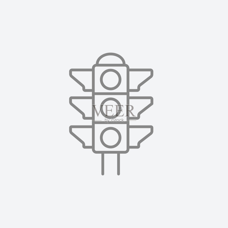 交通灯线性图标图标素材