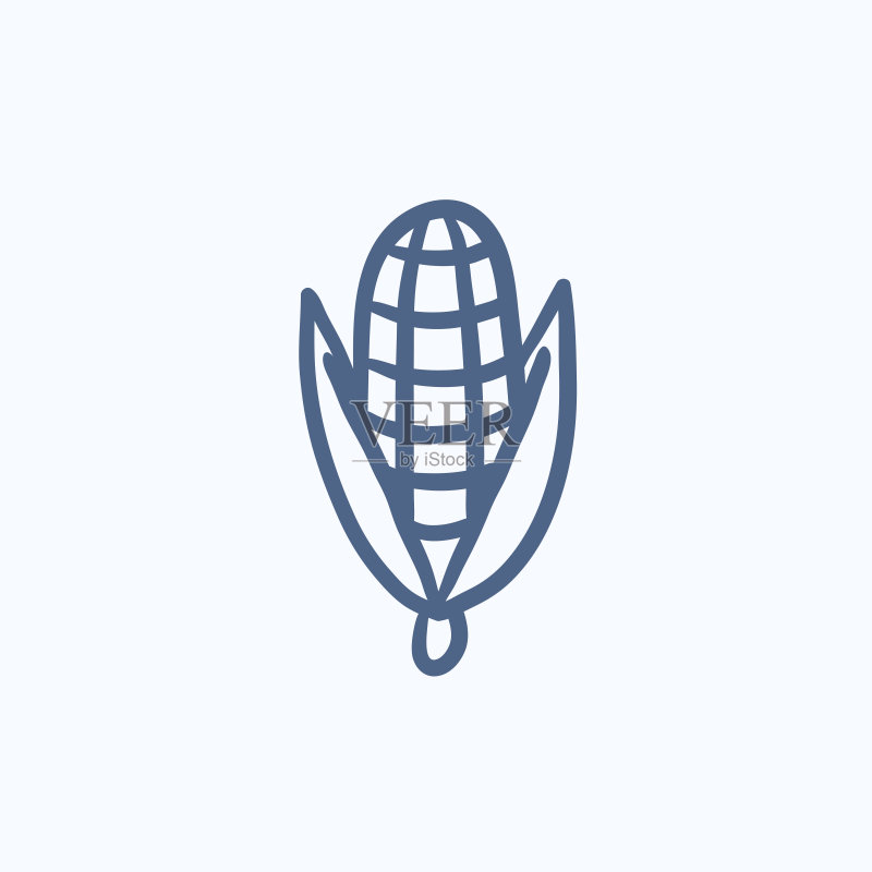 玉米素描图标图标素材