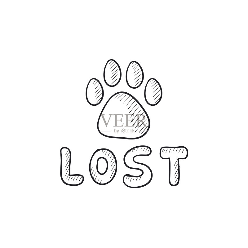 寻狗启事草图图标图标素材