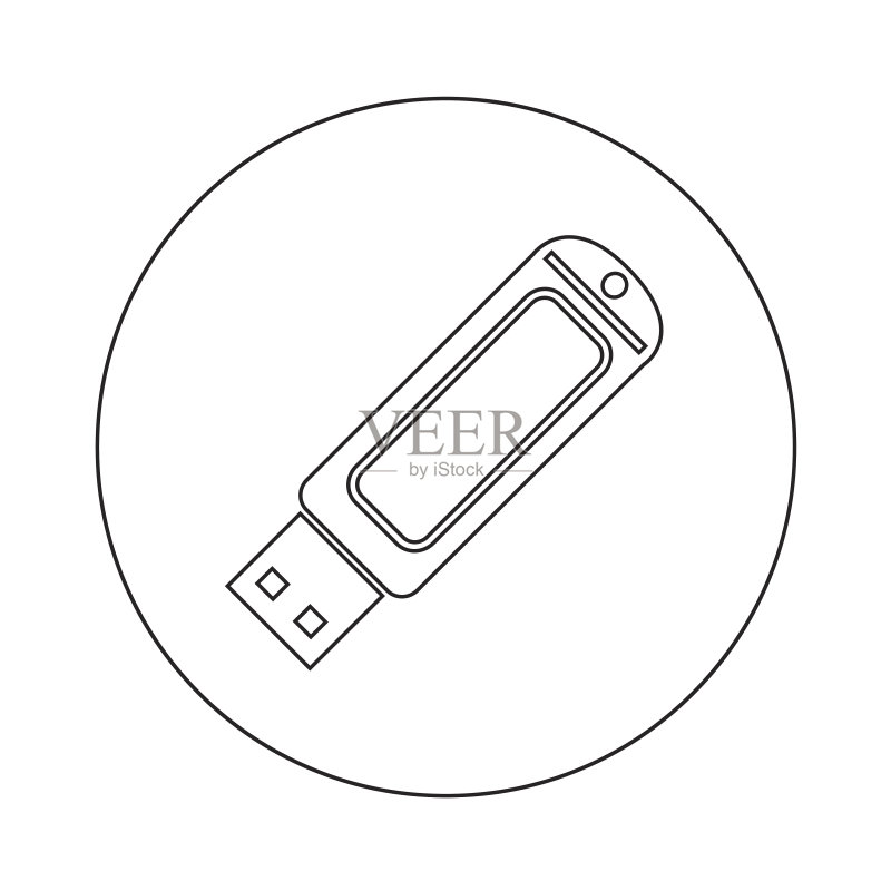 USB闪存盘图标插图设计图标素材