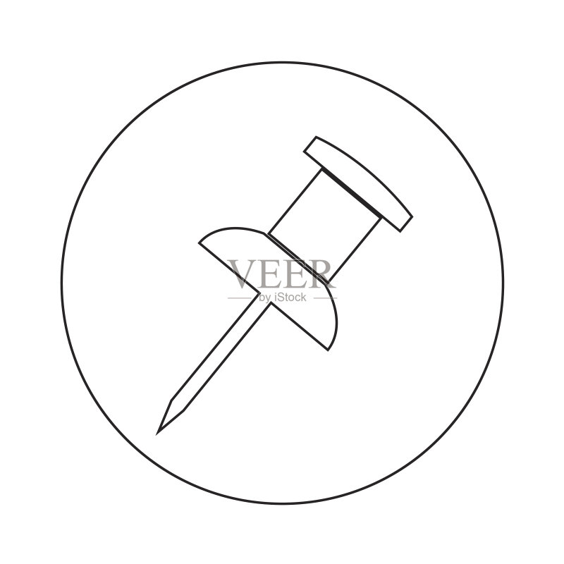 图钉图标插画设计图标素材