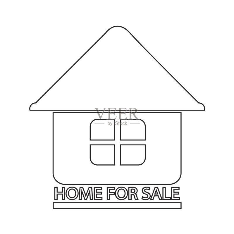 Home For Sale图标插图设计图标素材