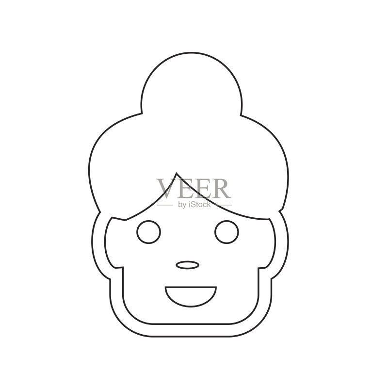 人物面部图标设计插画图标素材