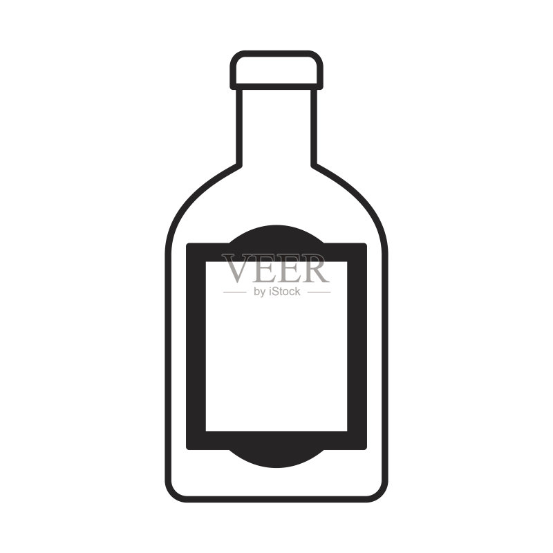 墨西哥龙舌兰酒瓶隔离图标图标素材