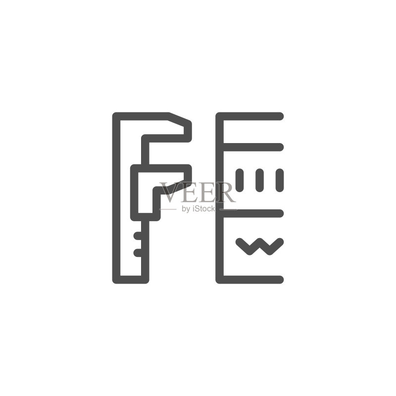 绝缘尺寸线性图标图标素材