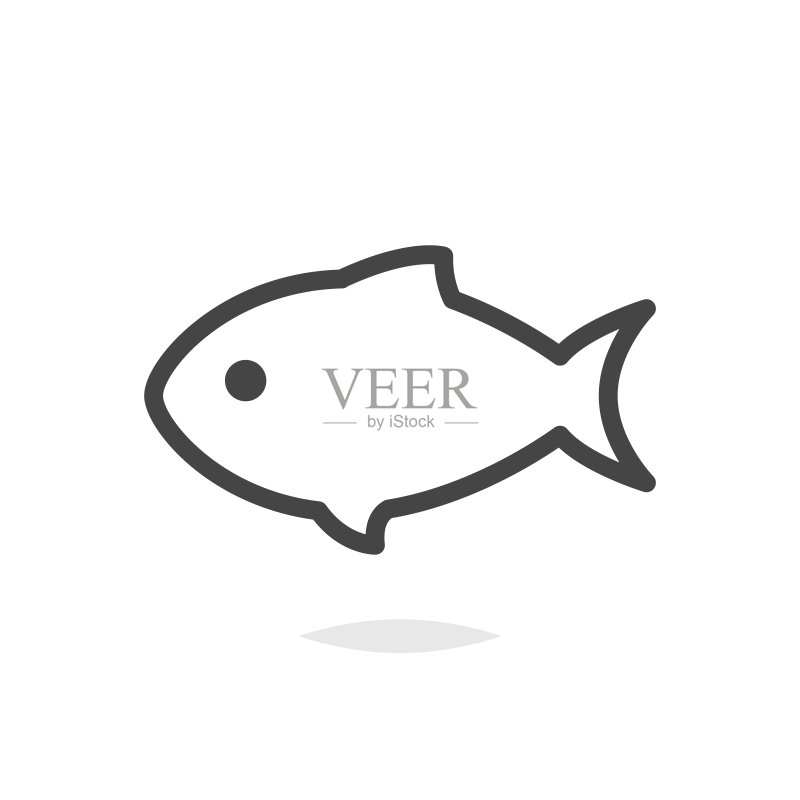 鱼线图标矢量正版元素素材