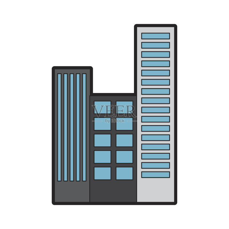 城市景观建筑图标图标素材