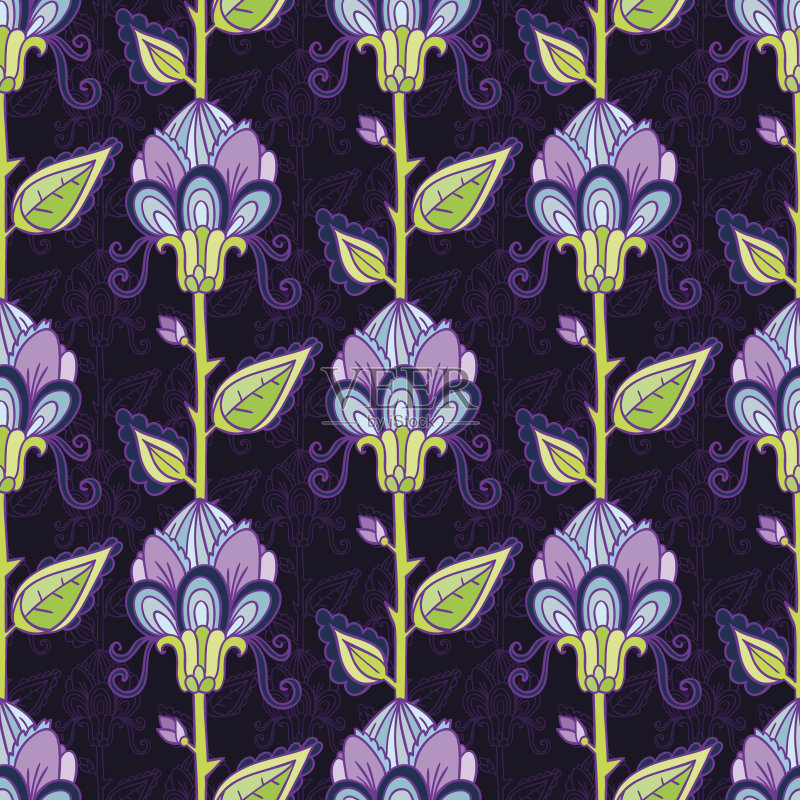 花朵图案正版插画素材