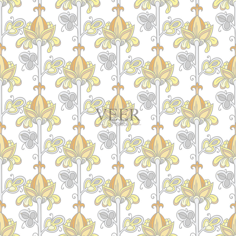 花朵图案正版插画素材