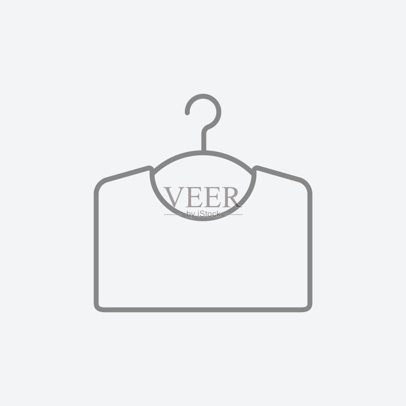 挂在衣架上的毛衣线条图标图标素材