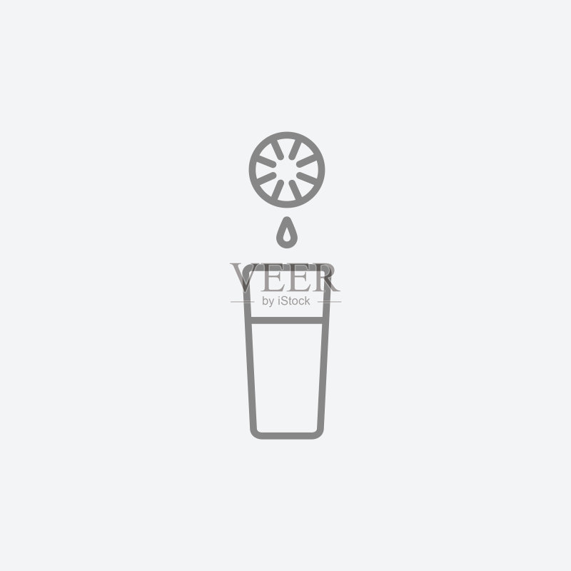 果汁杯线条图标图标素材