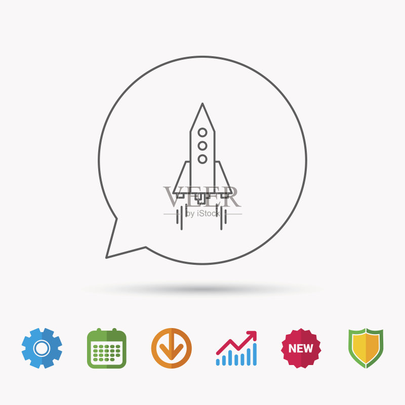 火箭图标:创业公司标志图标素材
