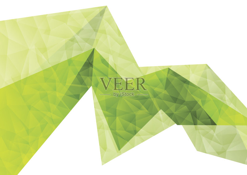 绿色抽象概念技术多边形背景正版插画素材