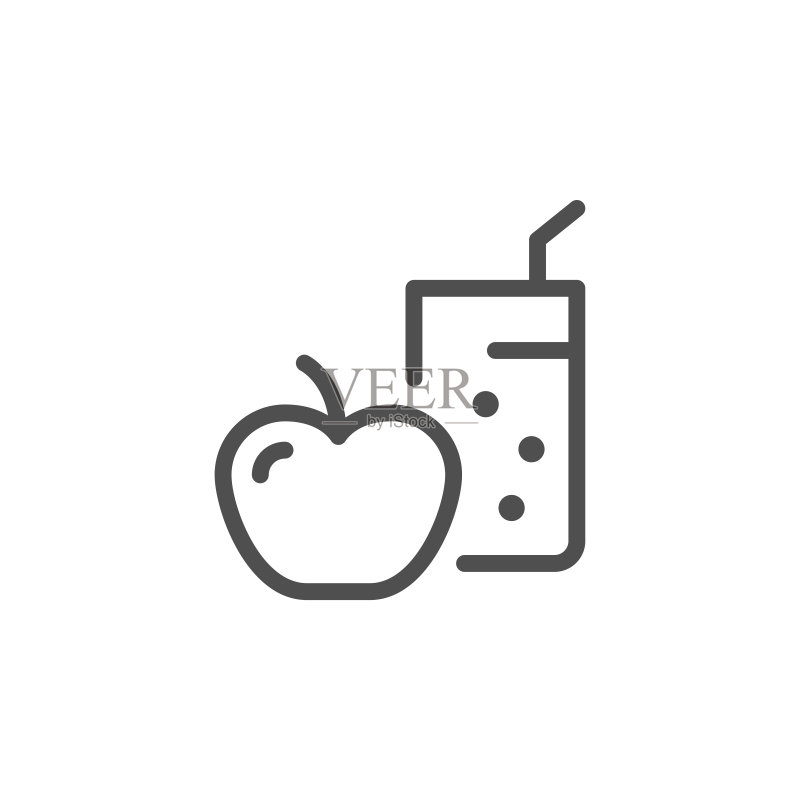 健康饮食线性图标图标素材