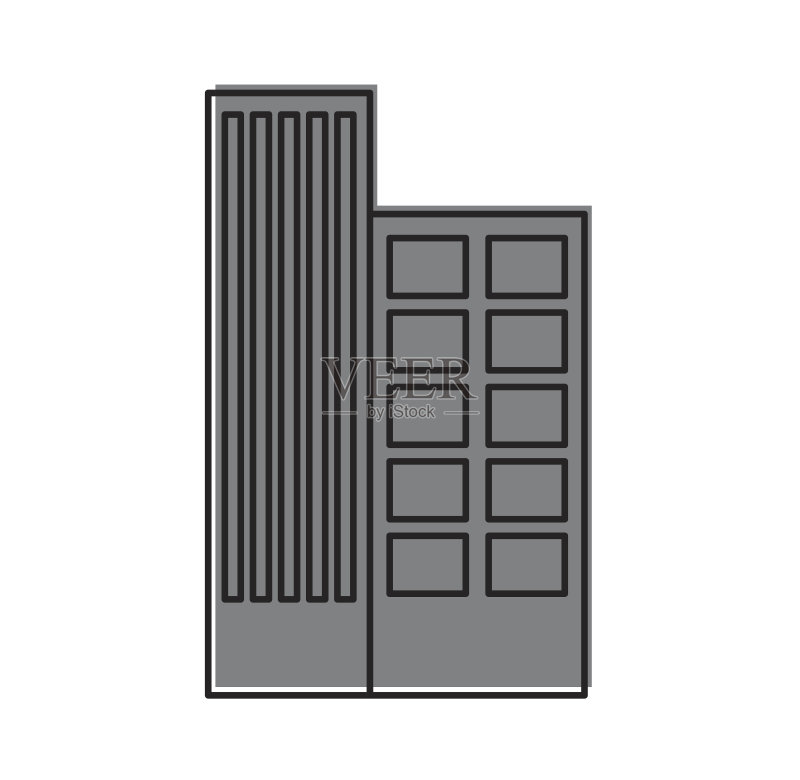 城市景观建筑图标图标素材