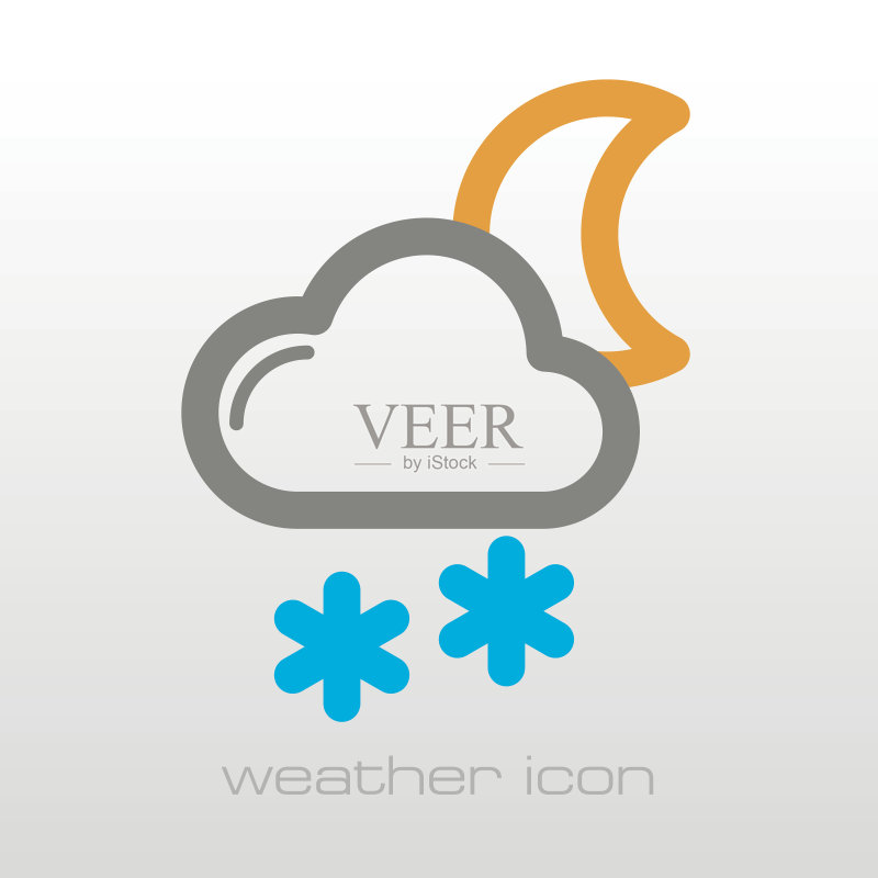 云雪月气象图标图标素材