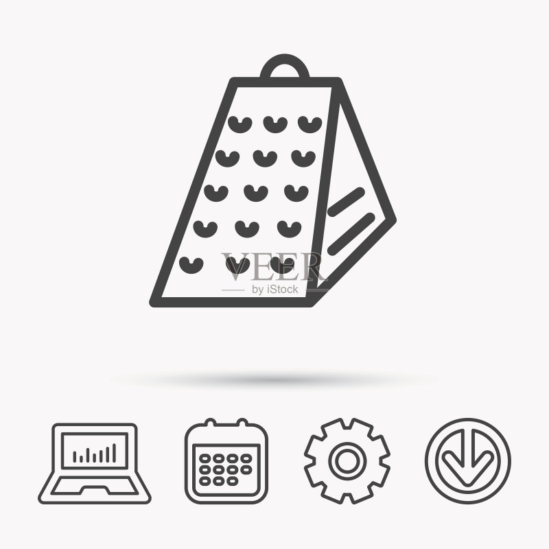 擦菜板图标。厨房工具标志图标素材