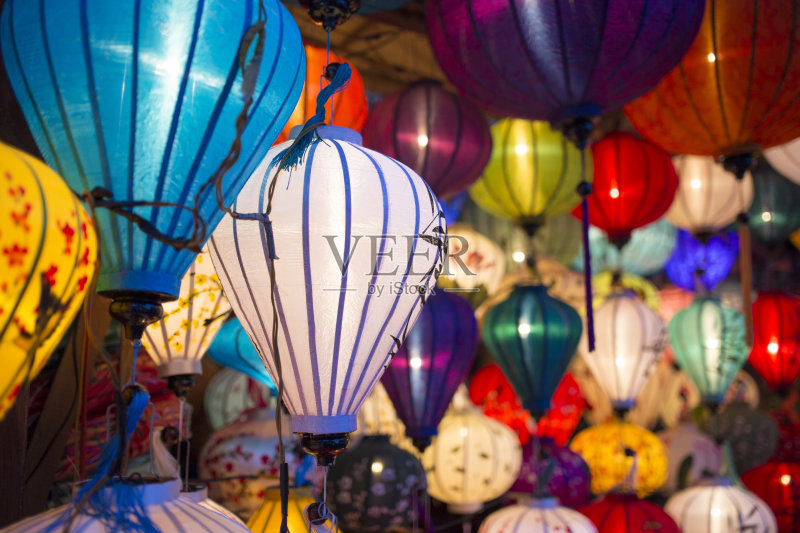 越南会安的灯笼正版图片素材