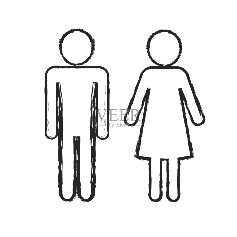 男人和女人人物图标插图设计图标素材