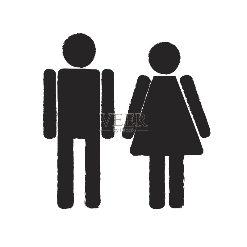 男人和女人人物图标插图设计图标素材