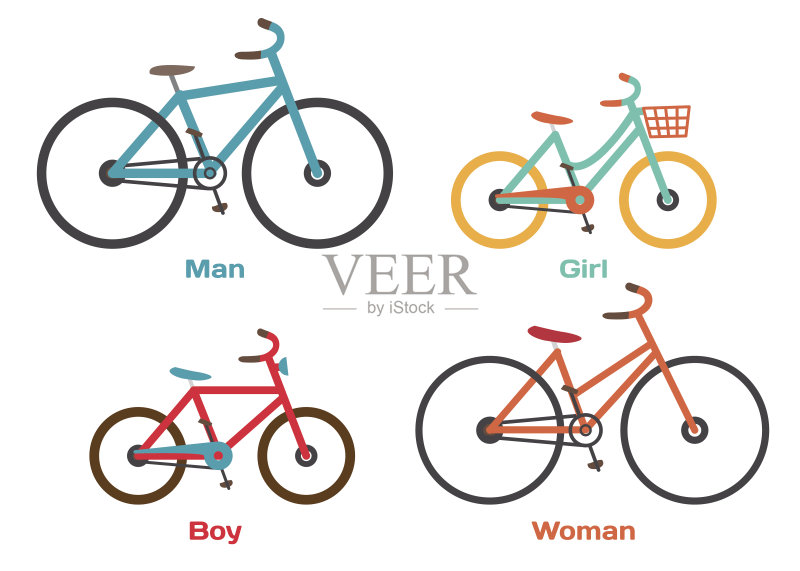 供家庭骑行的自行车正版元素素材