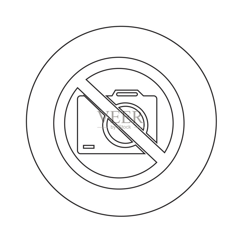 禁止拍照图标插画设计图标素材
