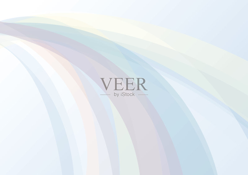 抽象背景与彩色曲线光正版插画素材