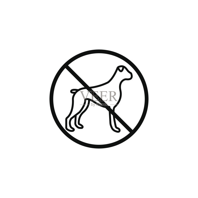 禁止遛狗图标,禁止标志图标素材