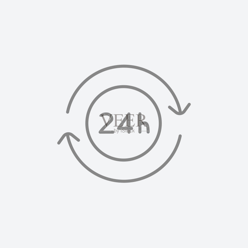24小时服务线性图标图标素材
