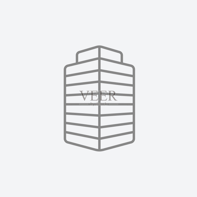 办公楼线条图标图标素材