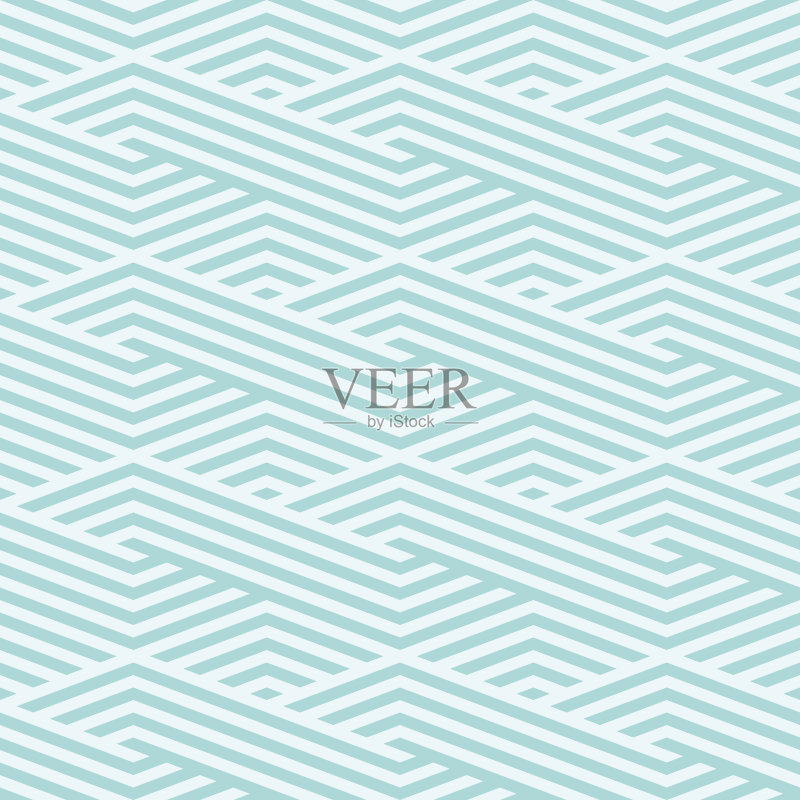 背景图案条纹无缝矢量纹理绿色水绿色柔和两种色调的颜色。壁纸背景波条纹抽象复古风格。平面设计几何形状正版插画素材