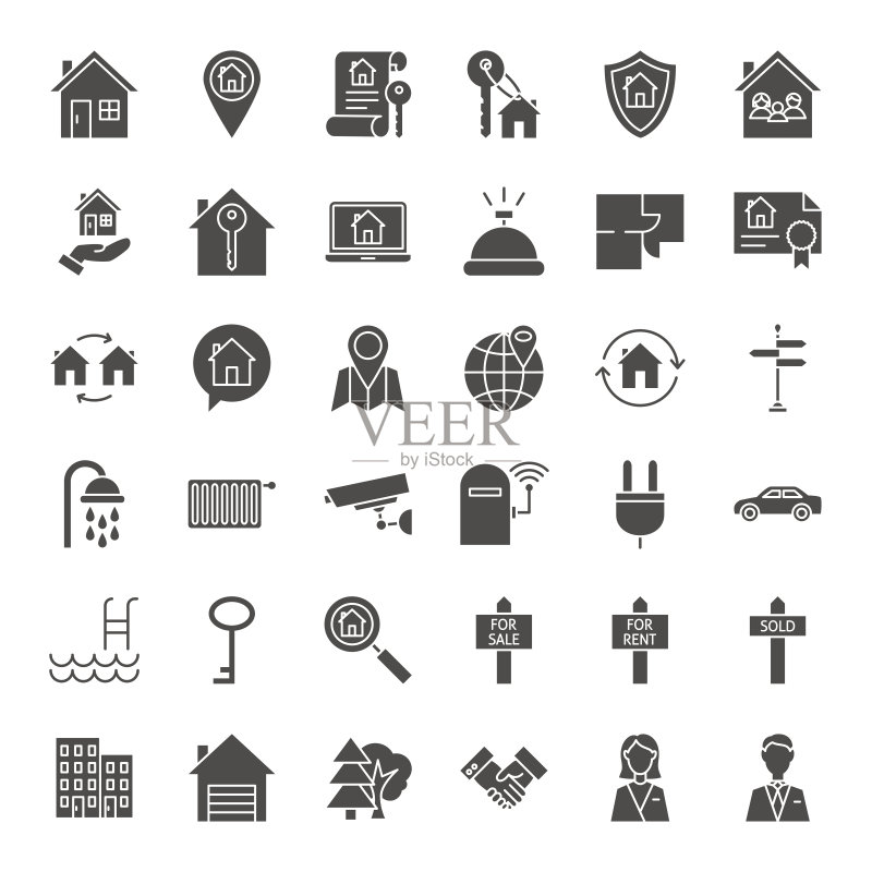 房屋实体Web图标图标素材