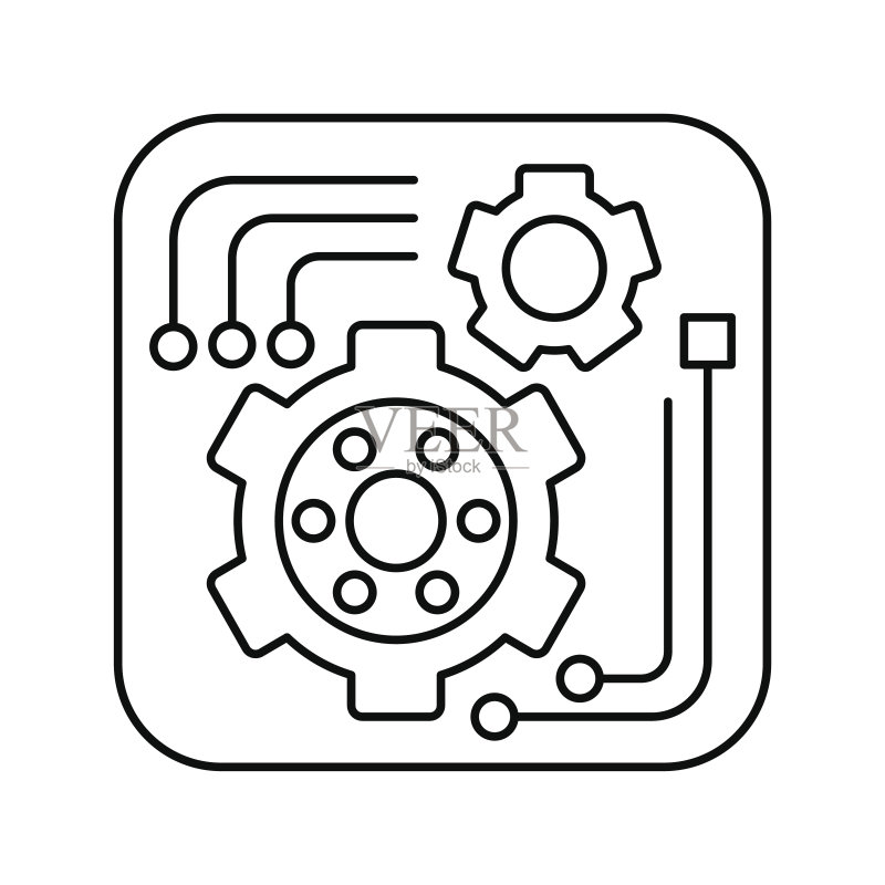 用于网页或App设计、信息图表和创意设计的轮廓风格工具图标。独立的矢量线性插图图标素材