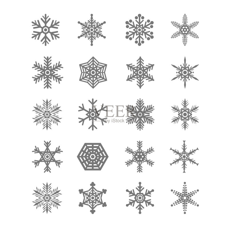 雪花图标图标素材