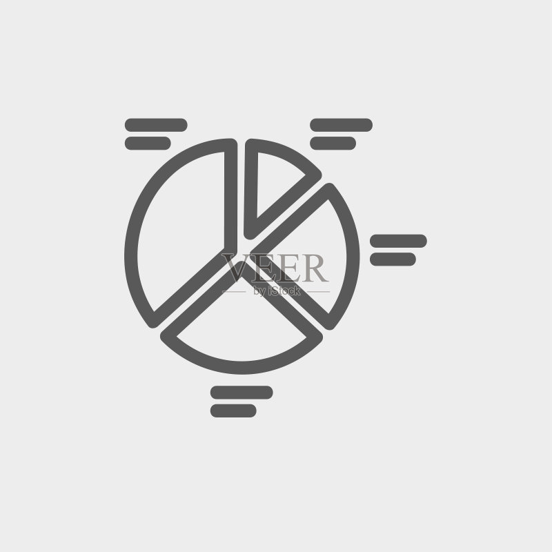 饼图细线图标图标素材