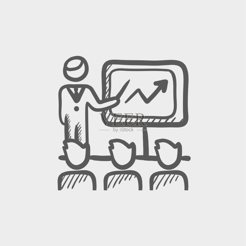 商务演示草图图标图标素材