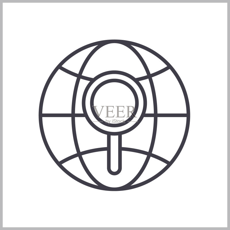 市场调研线性图标、标志、符号矢量素材图标素材